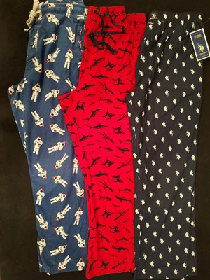 男式睡衣/休闲裤大号 (3) 批量 American Eagle,Nautica Polo Assn。 全新/EUC — 第 1/2 张图片