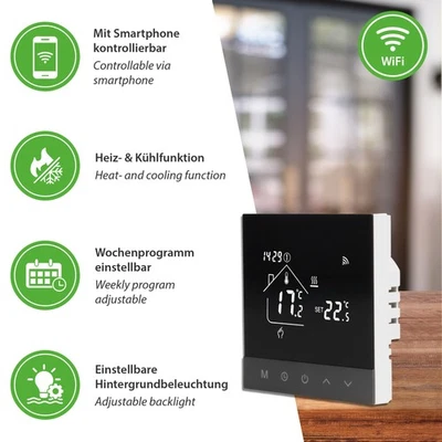 Thermostat Raumthermostat Heizungssteuerung Fußbodenheizung WiFi Tuya Smart App - Bild 1 von 4