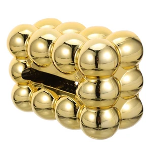  Dispensador de servilletas soporte de pañuelos caja cubierta rectángulo dorado de pie - Imagen 1 de 20