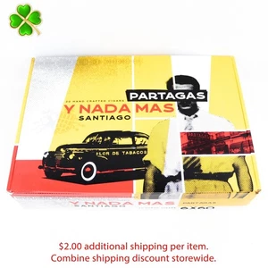 Partagas Y Nada Mas Santiago Gordo 6 x 60 Empty Cigar Box 9.5" x 6.5" x 2.25" - Picture 1 of 12