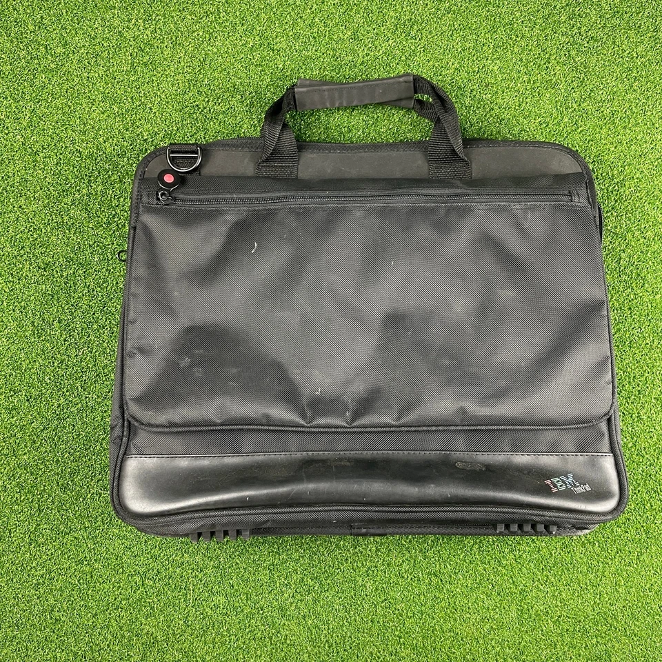 Bolso mensajero acolchado para portátil de nylon negro IBM ThinkPad vintage Foto 1 de 4