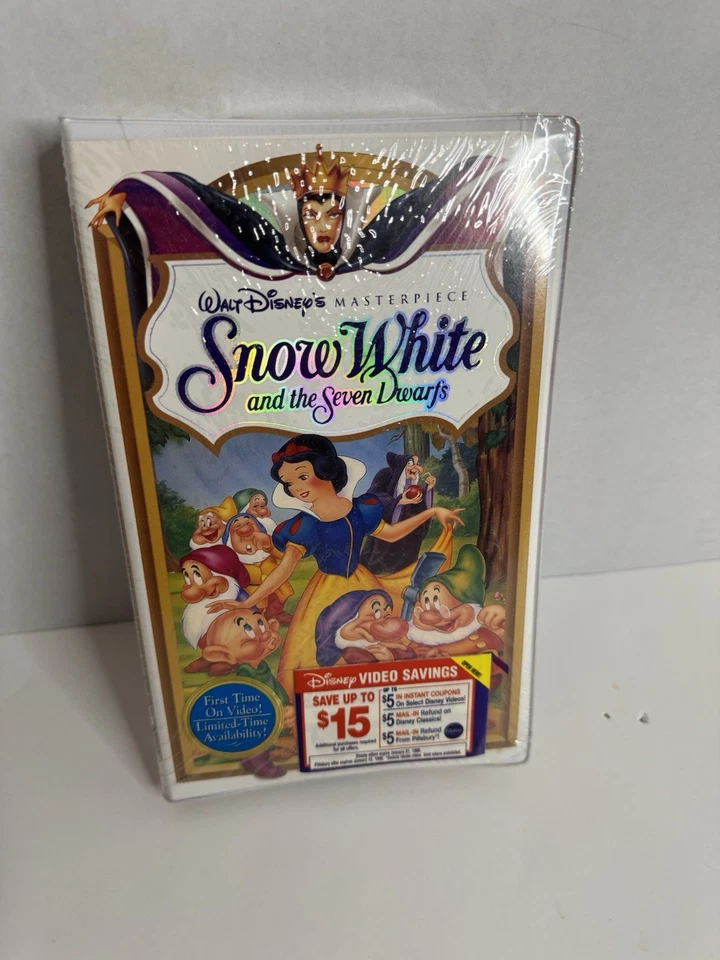 Walt Disney’s Masterpiece Snow White and The Seven Dwarfs VHS Vintage SEALED NEW - Image 1 of 1