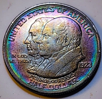 1923 S Monroe Doctrine Centennial Commemorative Half Dollar - 90% Silver. 220 - Image 1 of 2