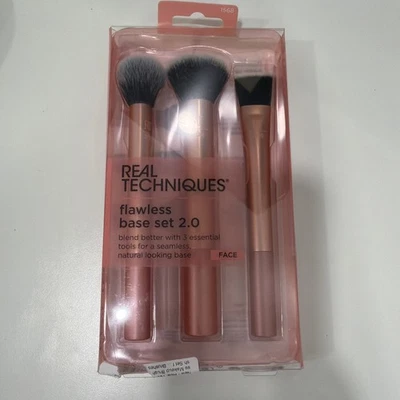 Real Techniques RT Flawless Base Set 2.0 Base Maquillaje Pinceles 3 Piezas Foto 1 de 3