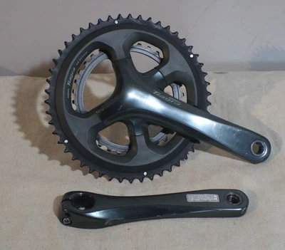 Pedivela dupla Shimano Tiagra FC-4700 10 velocidades 50/34t 165mm - Cinza - Imagem 1 de 4