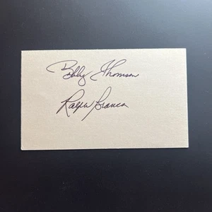 Ralph Branca & Bobby Thomson Signed Index Card Shot Heard Round the World JSA - Picture 1 of 3