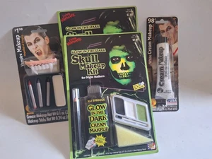 Halloween White Cream Makeup Rubie's 1oz. Cosplay Vampire & Glowing Skull Lot - Picture 1 of 4