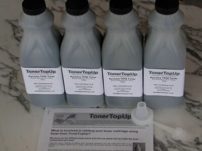 Quatro frascos de refil de toner compatível para Kyocera FS-1900N TK-50H 87800806 - Imagem 1 de 2