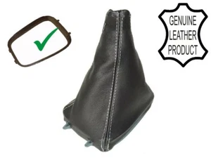 Gear Boot With Bottom Plastic Frame For Saab 9-3 2003+ Leather Stitching Grey - Bild 1 von 7