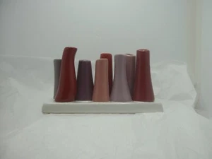 Chive - Pooley 2 Ceramic Flower Bud Vase 8-Tube Shape Magenta Pink - Picture 1 of 8