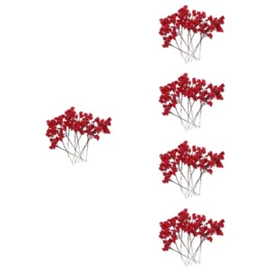 10PCS Pip Berry Stems Holly Tree Berry Fruit Picks Lifelike Branched Berry Decor - Picture 1 of 12