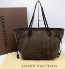 Louis Vuitton M40513 Neverfull MM Monogram Handbag Gold Bracket Brown Authentic
