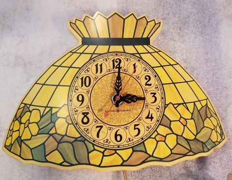 Vintage 60s General Electric GE Kitchen Clock Lampshade Shape #2177 Cover