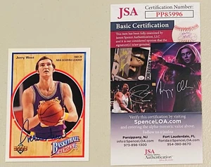 Jerry West signed handsigniert 1991 92 Upper Deck Basketball Heroes Karte #4 JSA - Bild 1 von 1