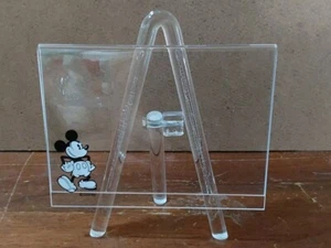Disney Picture Frame Mickey Mouse Clear Plastic Stand Up 3.5x5 Mickey in Corner - Picture 1 of 5