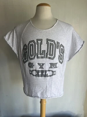 Camiseta corta GOLD'S GYM VENICE CALIFORNIA oficial vintage años 80 cuello ancho XXL Foto 1 de 4