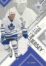 2003-04 Parkhurst Original 6 Toronto GAME JERSEY #8 TIE DOMI - Maple Leafs