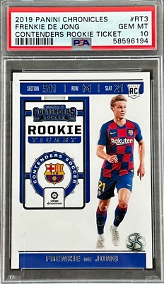 2019 Panini Frenkie de Jong #RT3 (ROOKIE CARD) PSA 10 GEM MINT (RARE: Pop 96) - Image 1 of 2