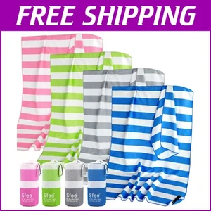 All-in-One Microfiber Beach Towel Set - Quick Dry, Packable & Super Absorbent - Picture 1 of 9
