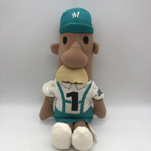 Milwaukee Brewers MLB #1 Sausage Brat Suspenders Mascot Bean Bag Feather Plush Cover