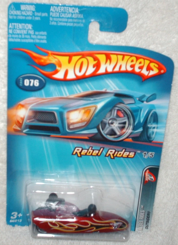Tarjeta Hot Wheels 2005 Rebel Rides Series Outsider Dark Redex, combino envío Foto 1 de 1