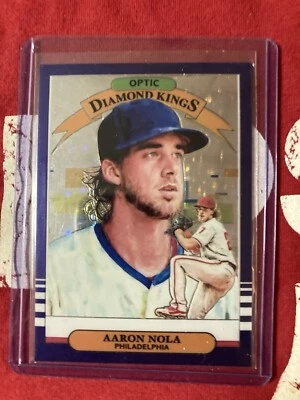 2019 Donruss Optic Purple Stars #18 Aaron Nola Diamond Kings  DK #96/125 - Image 1 of 2