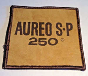 Nice Aureo S-P 250 Farm Patch Unused Hog Swine Medication Faux Tan Suede Ag Feed - Picture 1 of 2