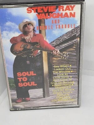 STEVIE RAY VAUGHAN AND DOUBLE TROUBLE - SOUL TO SOUL 1985 cassette album - Image 1 of 2