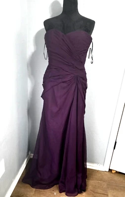 Vestido de Novia Impression Para Mujer Púrpura Largo Dama de honor Formal Baile de graduación Talla 14 NUEVO Foto 1 de 4