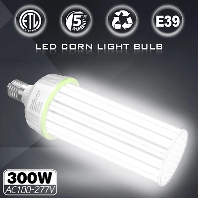 300W LED Corn Light Bulbs E39 Base, 40000 lumen, 5000K Replace 1500W MH/HPS/HID - Image 1 of 4