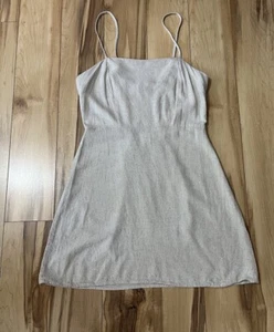 Mini vestido de sol para mujer COTTON ON bronceado ajustable correas de espagueti talla pequeña - Imagen 1 de 7