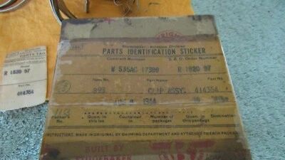 Studebaker Aviation 5 片 #414354 - R1820 97 Wright 工艺发动机 NOS 1944 — 第 1/4 张图片