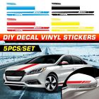 5pcs Car Sticker For Car Auto Side Hood Mirror Stripe DIY Decal Tuning Vinyl