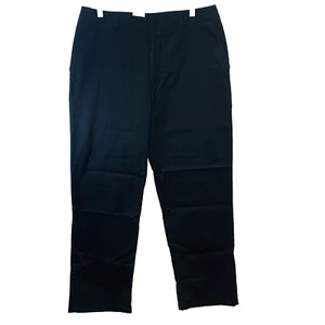 Izod Black Chinos Woman 12 Pockets Straight Stain Soil Resistant Uniform NEW - Picture 1 of 11