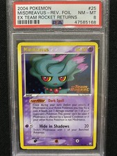 2004 Pokemon EX Team Rocket Returns Misdreavus Reverse Foil 25/109 PSA 8 NM-MT