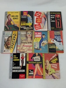 Vtg 1954 - 1960 GGA Lot of 11 ~ Erle Stanley Gardner Pocket Cardinal Paperbacks - Picture 1 of 5