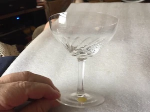 VINTAGE THERESIENTHAL GERMANY CLEAR GLASS WITH HALF SWIRL DESIGN CHAMPAGNE GLASS - Picture 1 of 4