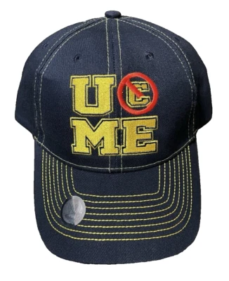WWE Auténtico U C ME Never Gove Up Bordado Ajustable Sombrero Azul Marino ¡Nuevo! Foto 1 de 4