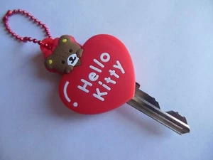 Hello Kitty * Key Cover / BEAR /3-D Keychain *{ soft silicone }* Free Shipping - Picture 1 of 2
