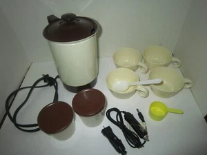 Vintage Empire Kar 'n Home tragbare Kaffeestation 6 Tassen Perkolation Reiseset - Bild 1 von 16