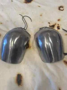Medieval Steel Shoulder Armor Pauldrons LARP Silver Shoulders Cosplay Armor - Picture 1 of 6