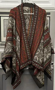Intiwara Alpaca Shawl Poncho Sweater One Size Nordic Cabincore Luxury Art 2 Wear - Picture 1 of 9