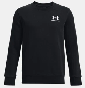 Under Armour Boys' UA Icon Fleece Crew, Black, YMD Medium - Picture 1 of 2