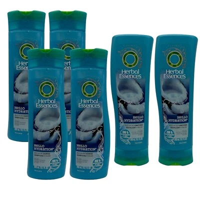 Lot of 6 Herbal Essences Hello Hydration Shampoo Conditioner 10.1 fl oz Coconut - Image 1 of 4