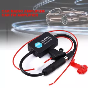 Car Stereo FM Radio Signal Antenna Signal Amplifier Auto Aerial Amp Booster - Picture 1 of 6