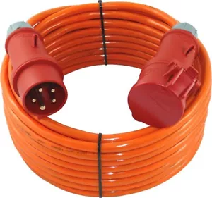 CEE PUR Starkstromkabel Verlängerung H07BQ-F 5x6 32A MENNEKES Phasenwender 5-50m - Bild 1 von 1