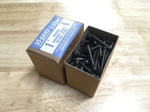 New Box 144 So Hard #6 x 1" Blued Steel Round Head Wood Screws Slotted USA - Picture 1 of 7