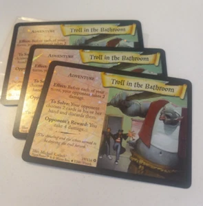 2001 WOTC Harry Potter - Troll In The Bathroom - Foil - 19/116 - qty 3 - Picture 1 of 5