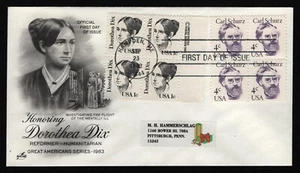 #1844 1c Dorthea Dix, Art Craft H/C FDC **ANY 5=FREE SHIPPING** - Picture 1 of 1