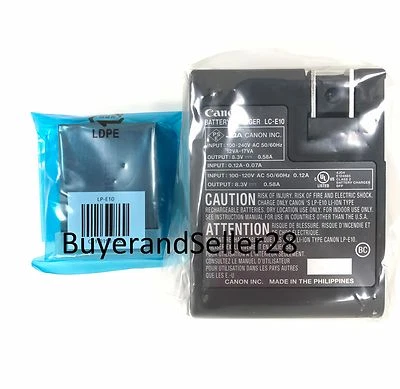 Genuine Canon Rebel Camera Battery w/Charger LP-E10,LC-E10 Fits ONLY T3/T5/T6/T7